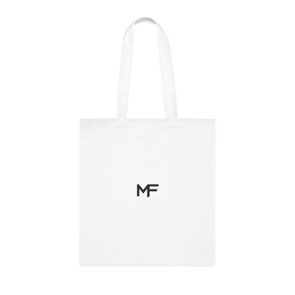 Minimalist MF Logo Cotton Tote — Neutral Eco-Friendly Canvas Bag